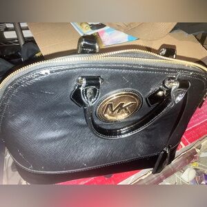 Michael Kors designer Brand Marilyn Monroe edition studded black handbag purse